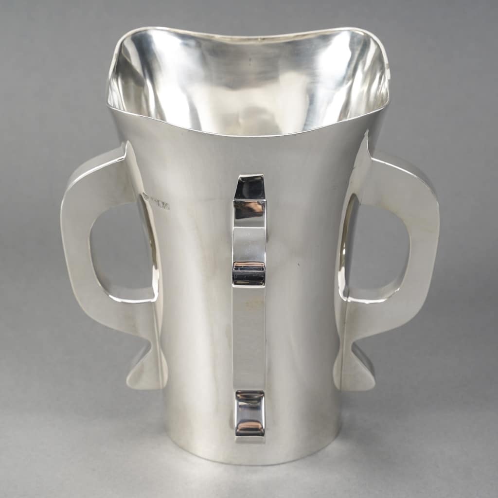 Orfèvre G & S. Ltd - VASE MODERNiSTE EN ARGENT MASSIF LONDRES 1916 