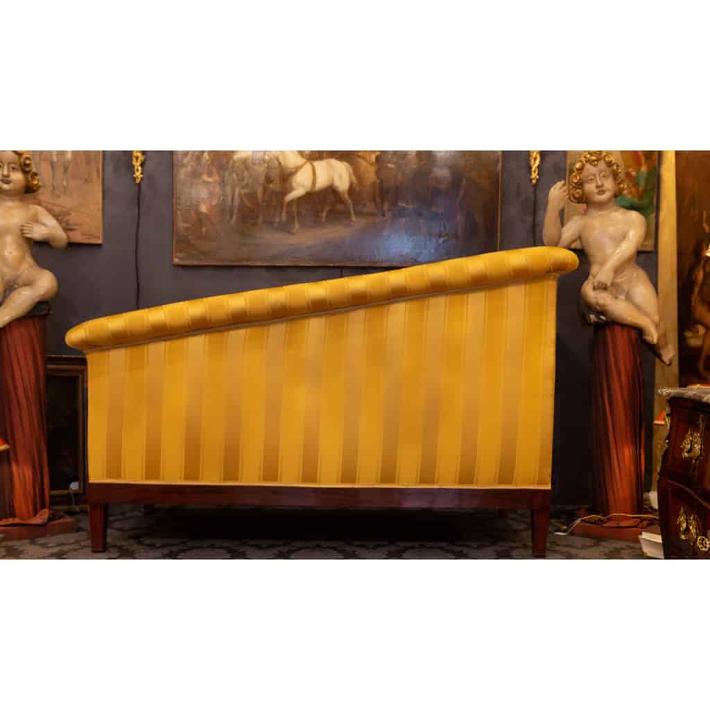 Important Paumier ou Sofa en acajou et placage d’acajou d’époque Empire vers 1810 