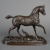 Sculpture - Le Cheval Libre , Paul - Édouard Delabrièrre (1829-1912) - Bronze 