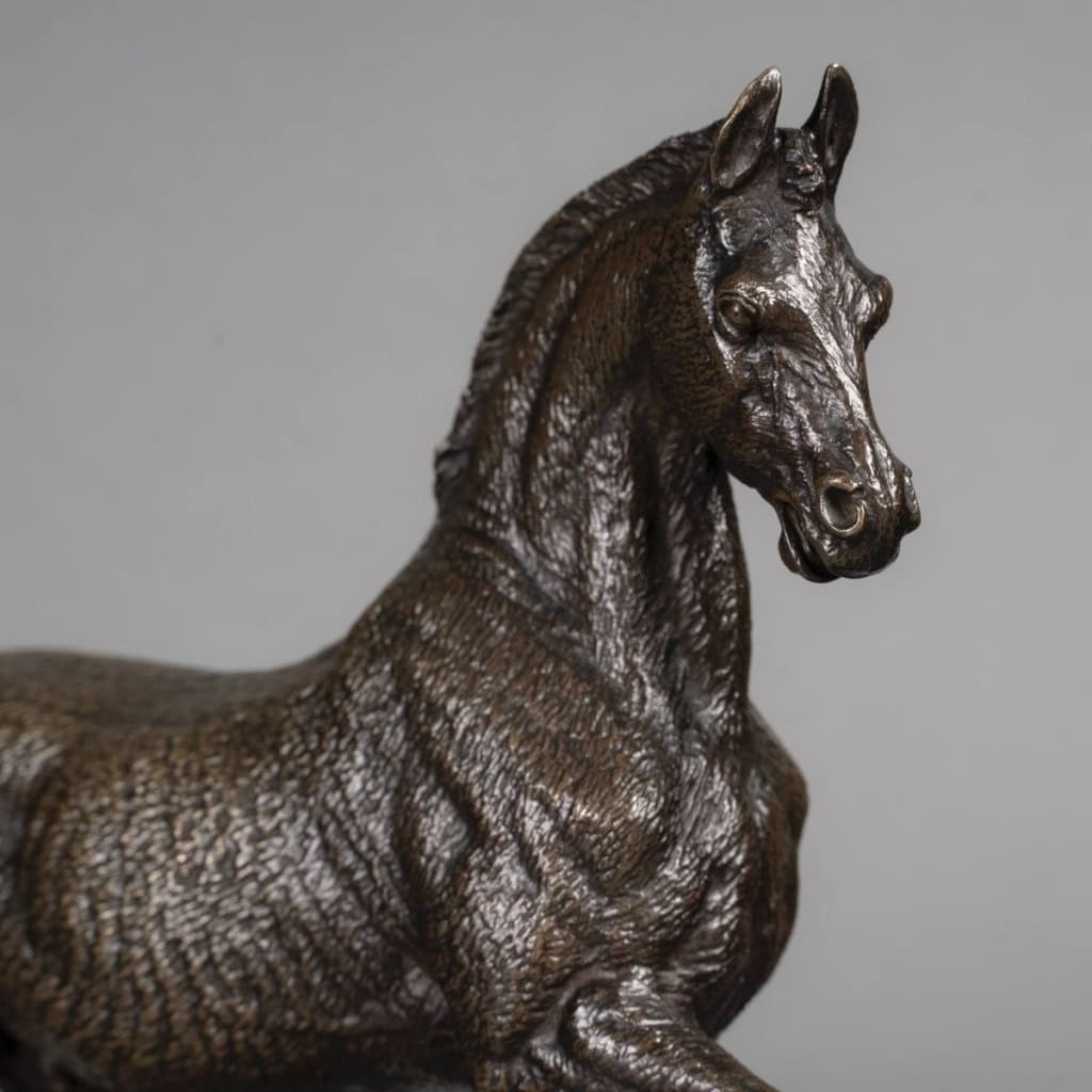 Sculpture - Le Cheval Libre , Paul - Édouard Delabrièrre (1829-1912) - Bronze 