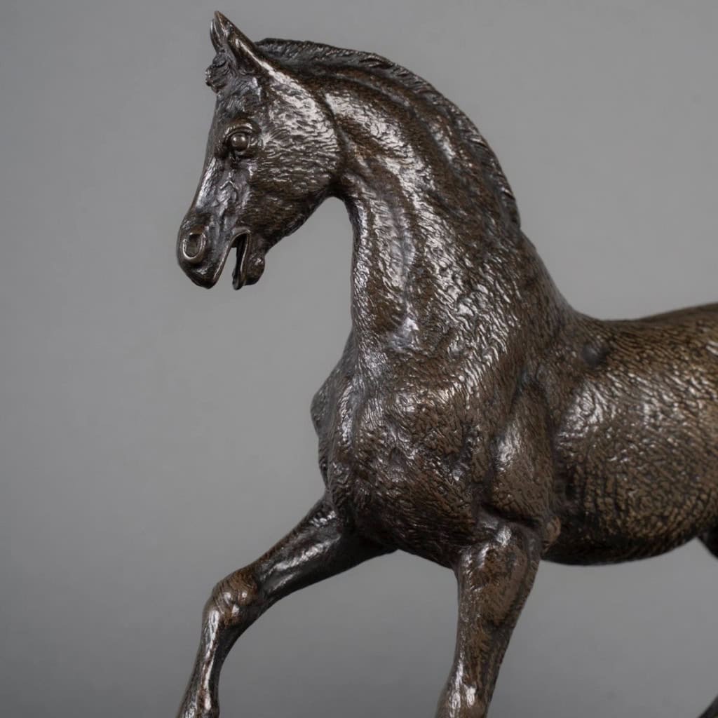 Sculpture - Le Cheval Libre , Paul - Édouard Delabrièrre (1829-1912) - Bronze 