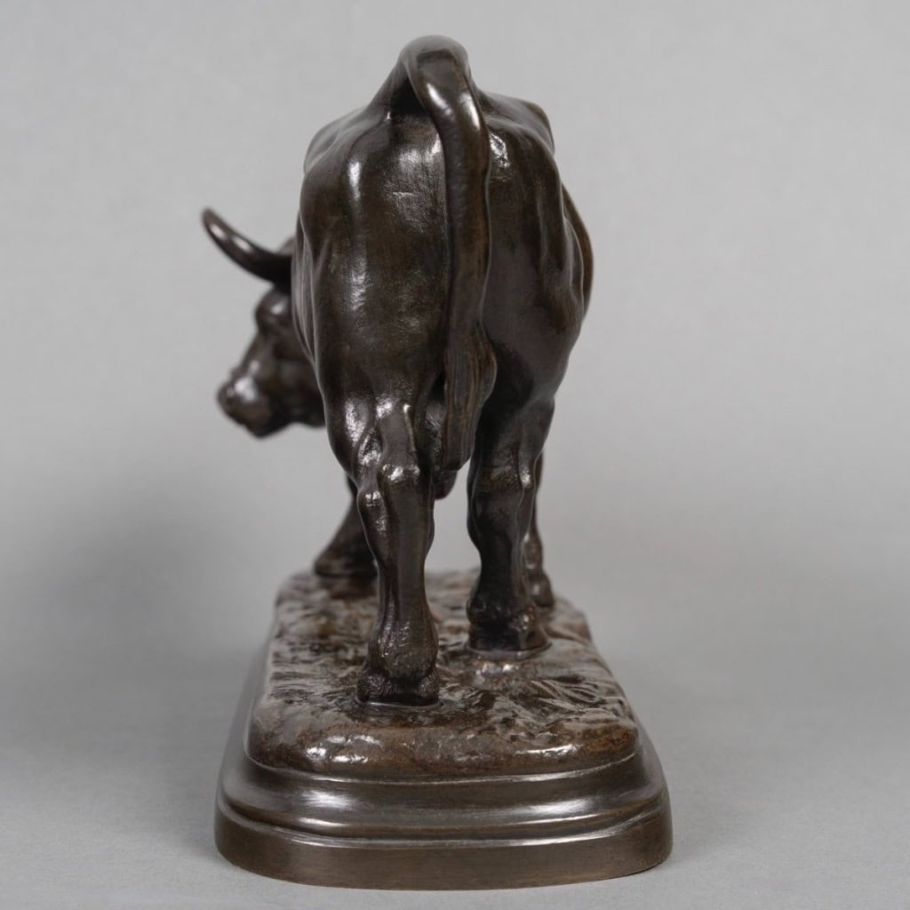 Sculpture - Taureau Par Louis Vidal (l’aveugle) Dit Vidal-Navatel (1831-1892) - Bronze 