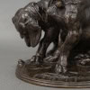 Groupe De Bassets " Ravageot Et Ravageode " , Emmanuel Fremiet (1824 -1910) - Bronze 