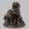 Groupe De Bassets " Ravageot Et Ravageode " , Emmanuel Fremiet (1824 -1910) - Bronze 