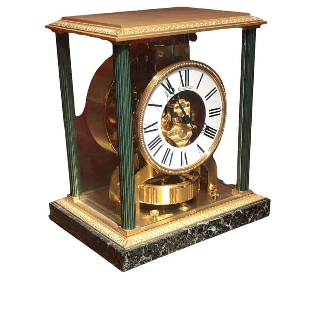 Pendule Atmos Jaeger-Lecoultre modèle Vendôme socle en marbre vert 