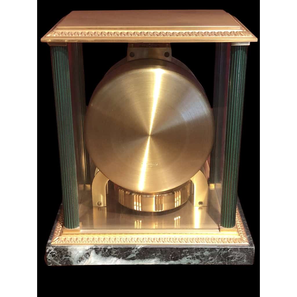 Pendule Atmos Jaeger-Lecoultre modèle Vendôme socle en marbre vert 