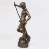 Sculpture - David Vainqueur De Goliath , Marius - Jean - Antonin Mercié (1845-1916) - Bronze 