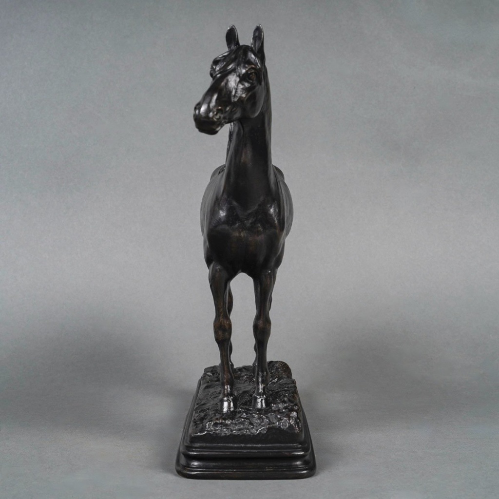 Sculpture - Le Cheval Niger , Alfred Dubucand (1828 - 1894) - Bronze 