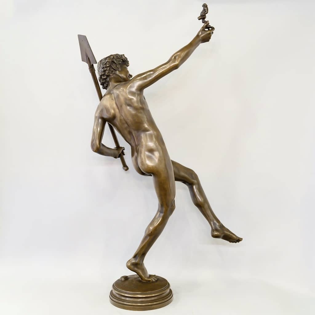 Sculpture Bronze - Une Trouvaille à Pompéi , Hippolyte Alexandre Moulin (1832-1884) 