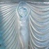 1937 René Lalique - Vase Terpsichore Verre Opalescent Patiné Bleu 