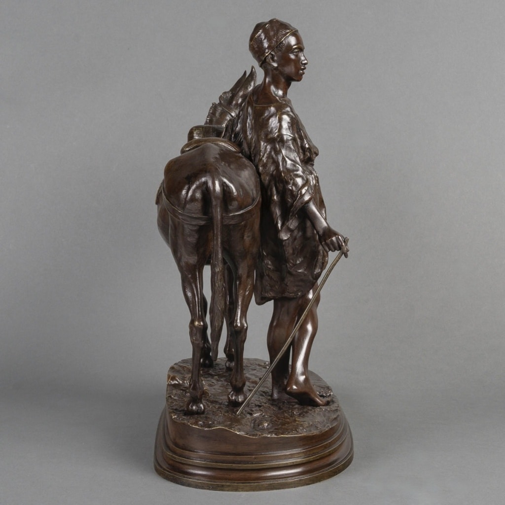 Groupe En Bronze , "L' Anier Du Caire" , Alfred Dubucand (1828-1894) 