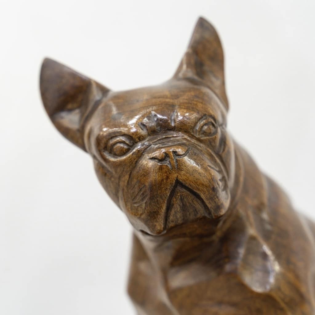 Sculpture - Le Bouledogue , Louis Henri Nicot (1878-1944) - Bois 