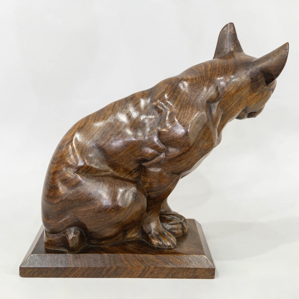 Sculpture - Le Bouledogue , Louis Henri Nicot (1878-1944) - Bois 