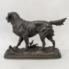 Sculpture - Chien épagneul à l'arrêt , Paul - Édouard Delabrièrre (1829-1912) - Bronze 