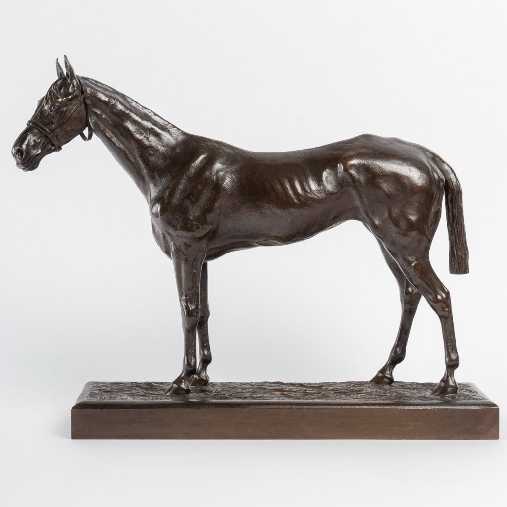 Sculpture - Cheval De Course , Henri De Vains (1851-1909) - Bronze 