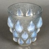 1927 René Lalique - Vase Rampillon Verre Opalescent Patiné Bleu 