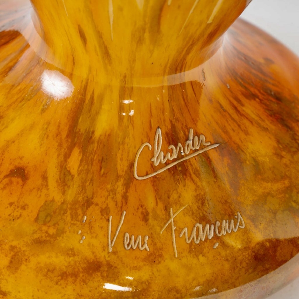 Charder Le Verre Français - Vase Fougères Verre Multicouche 