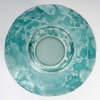 1919 René Lalique - Vase Perruches Verre Blanc Patiné Turquoise 