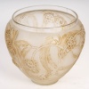 1923 René Lalique - Vase Néfliers Verre Blanc Patiné Sépia 