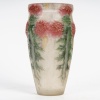 1920 Gabriel Argy Rousseau - Vase Chardons Rouges Pâte De Verre 