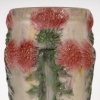 1920 Gabriel Argy Rousseau - Vase Chardons Rouges Pâte De Verre 