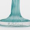 1912 René Lalique - Cachet Statuette Drapée Verre Blanc Patiné Turquoise 