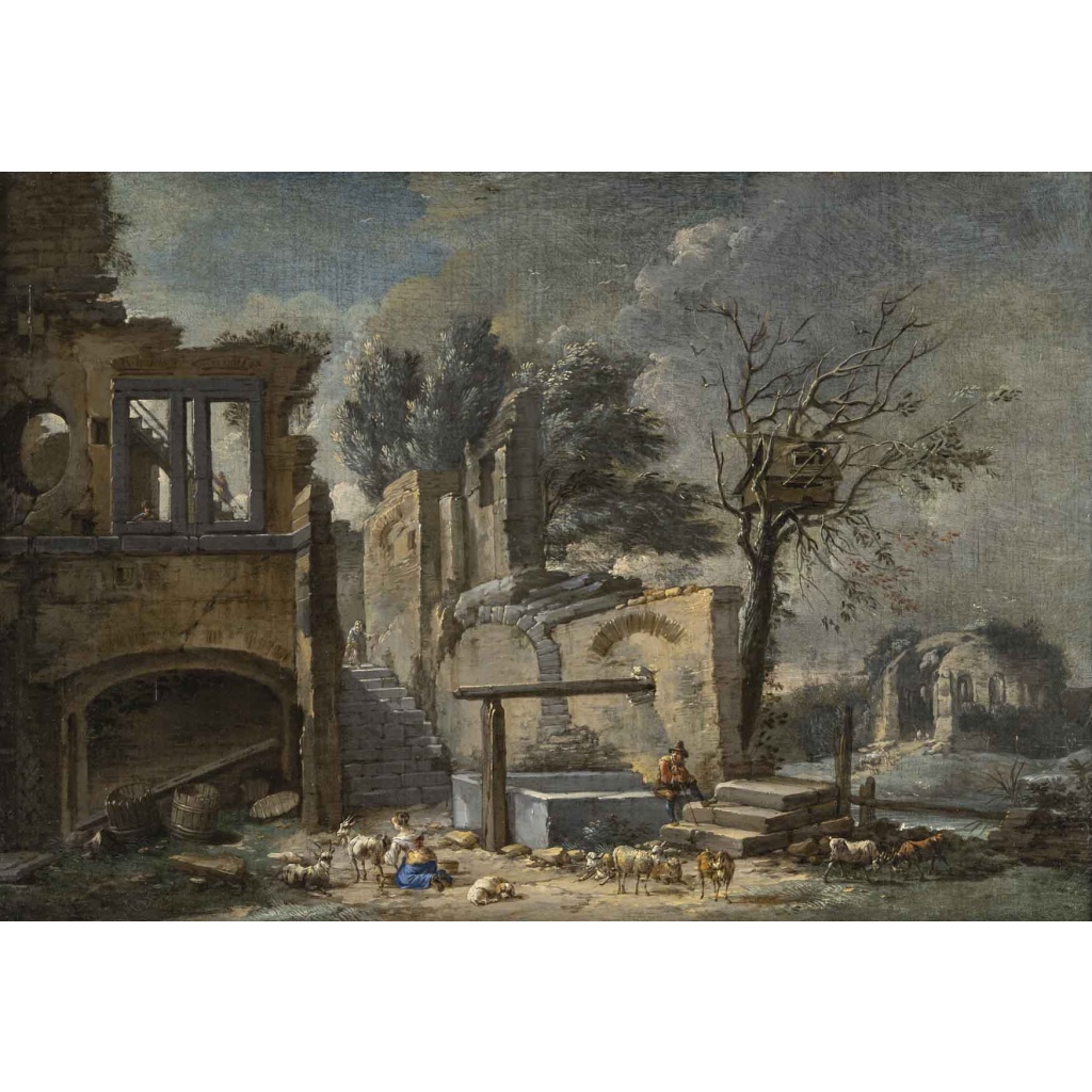 Paysage aux ruines, Jacques- Nicolas Julliart (1715-1790) 