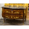 Gilles Joubert et Roger Vandercruse dit Lacroix Commode sauteuse en marqueterie et bronze au C couronné vers 1755 