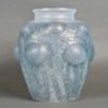 1926 René Lalique - Vase Domrémy Verre Opalescent Patiné Bleu 