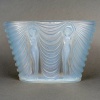 1937 René Lalique - Vase Terpsichore Verre Opalescent Patiné Bleu 