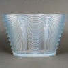 1937 René Lalique - Vase Terpsichore Verre Opalescent Patiné Bleu 