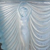 1937 René Lalique - Vase Terpsichore Verre Opalescent Patiné Bleu 