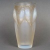 1924 René Lalique - Vase Ceylan Verre Opalescent Patiné Sépia 