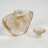 1913 René Lalique - Flacon Phalène Verre Blanc Patiné Sépia 