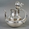 1900 Alphonse Debain - Service Thé Café Art Nouveau Papyrus Argent Massif 