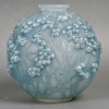 1924 René Lalique - Vase Druide Verre Opalescent Patiné Bleu 