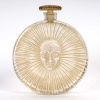 1923 René Lalique - Flacon à Parfum Pétalia Verre Blanc Patiné Sépia 