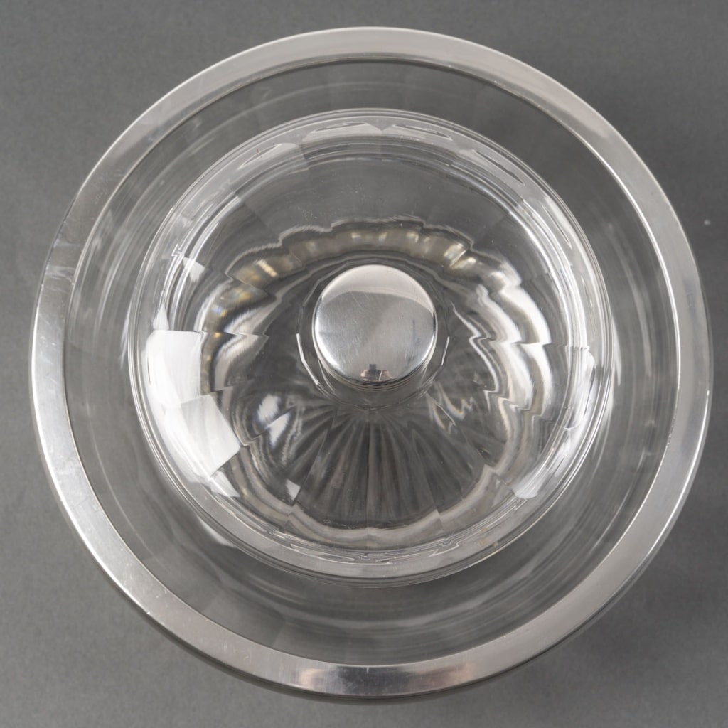 BACCARAT - BOL A CAVIAR EN CRISTAL TAILLE DEUX PIECES XXè ART DECO 