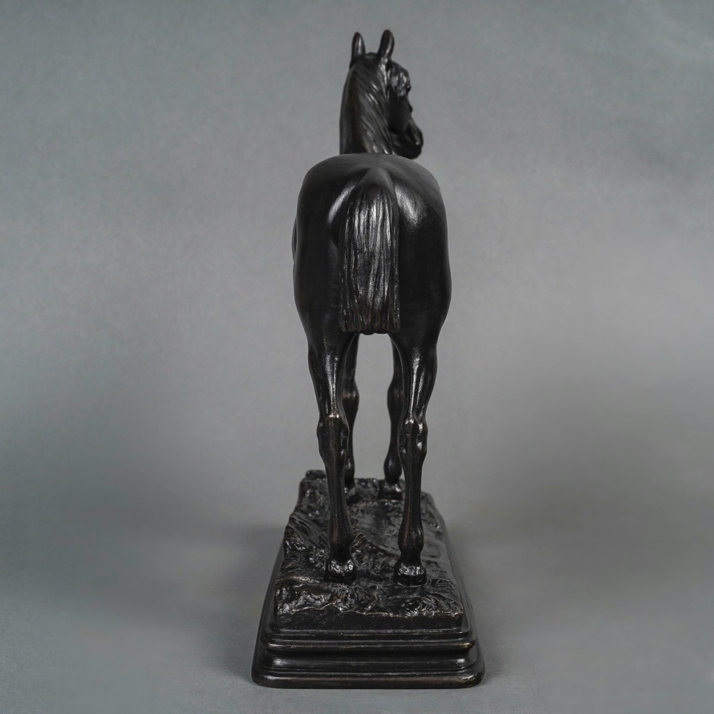 Sculpture - Le Cheval Niger , Alfred Dubucand (1828 - 1894) - Bronze 