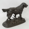 Sculpture - Chien épagneul à l'arrêt , Paul - Édouard Delabrièrre (1829-1912) - Bronze 