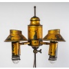 Lampe à Quinquet montée sur piétement en acajou époque Empire vers 1810 