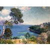 JAMET Henri Le Cap Ferrat en 1927 Huile sur toile signée et datée 1927 certificat d’authenticité 