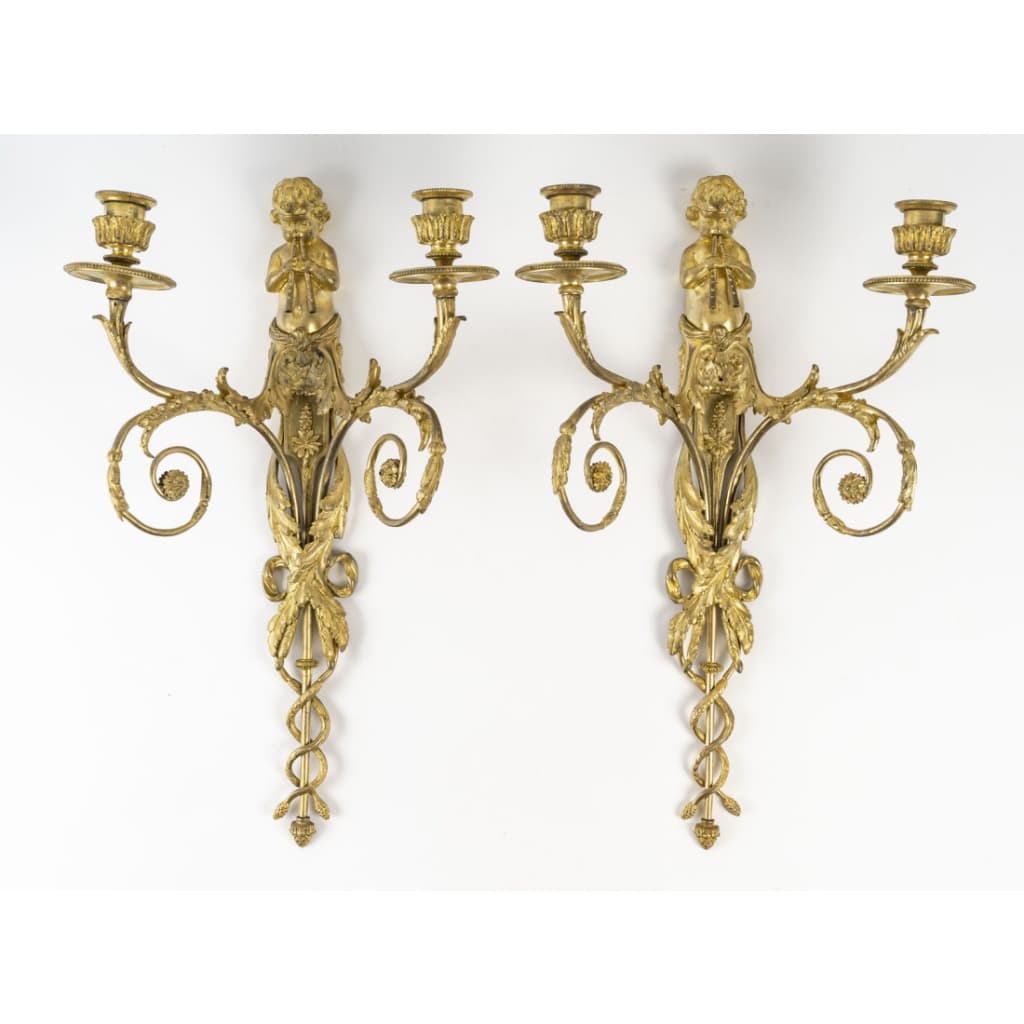 Paire d'appliques d'époque Louis XVI (1774 - 1793). 