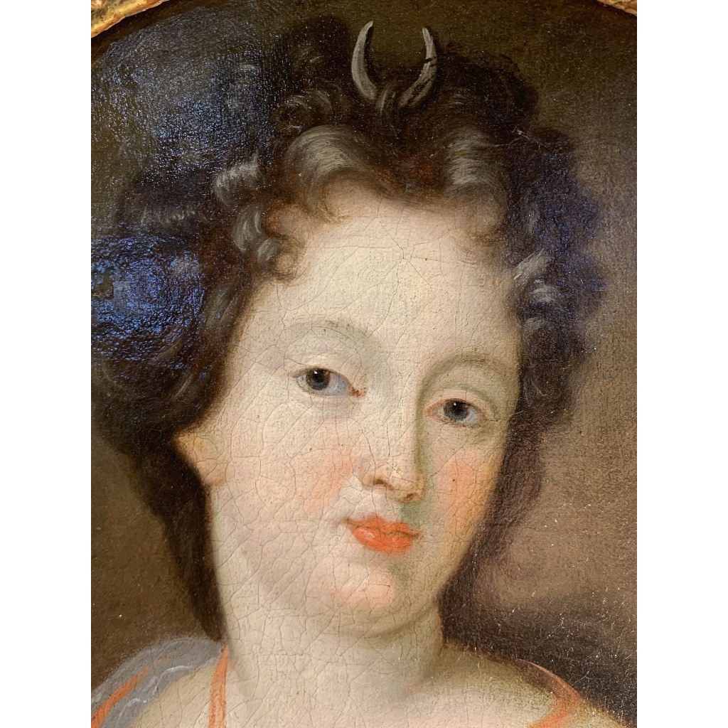 Attribué à François De Troy (1645-1730) Dame De Cour Représentée En Diane Chasseresse 