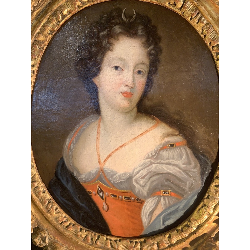 Attribué à François De Troy (1645-1730) Dame De Cour Représentée En Diane Chasseresse 