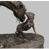 Groupe En Bronze "Jument À L’ Écurie Jouant Avec Un Chien" , Pierre - Jules Mêne (1810-1879) 