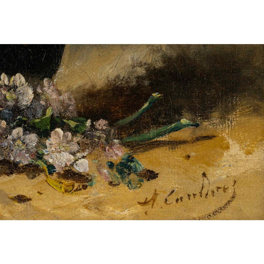 Eugène Henri Cauchois (1850-1911) Bouquet de marguerites huile sur toile vers 1890 