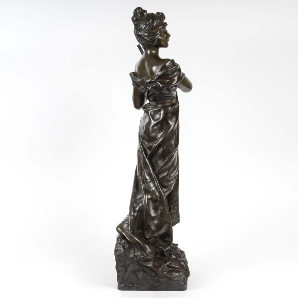 Sculpture - Sapho , Emmanuel Villanis (1858-1914) - Bronze 