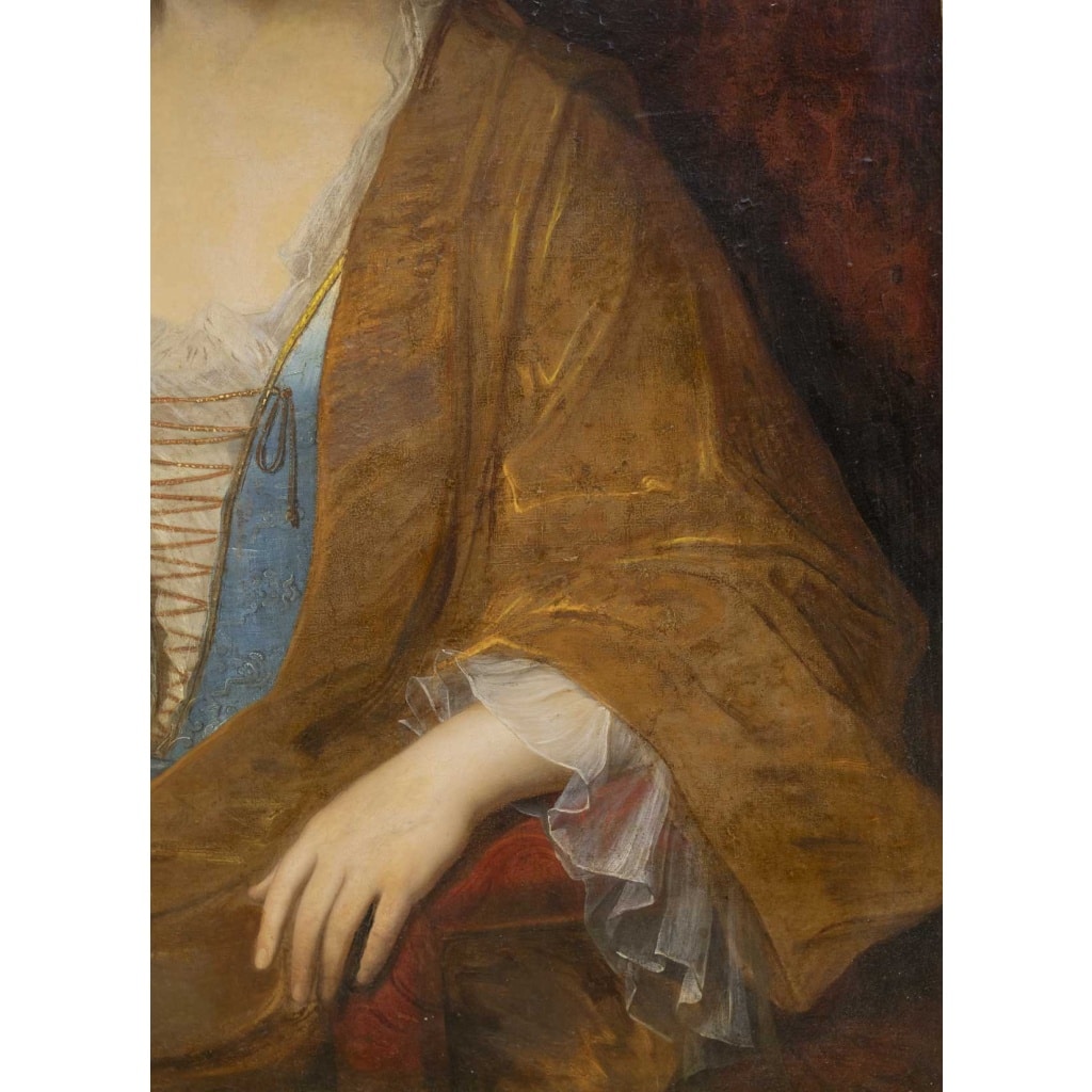 Grand portrait d'une dame de la Noblesse. XVIIIème siècle. Jean-Baptiste Santerre (1651-1717). 