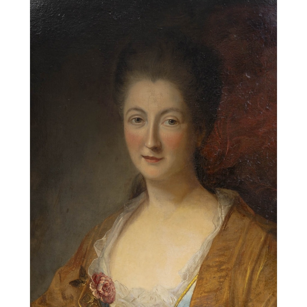 Grand portrait d'une dame de la Noblesse. XVIIIème siècle. Jean-Baptiste Santerre (1651-1717). 